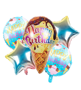 Foil balloons 4774, set of 5 pcs.